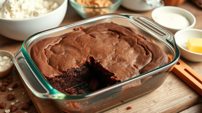 brownies baked in pyrex